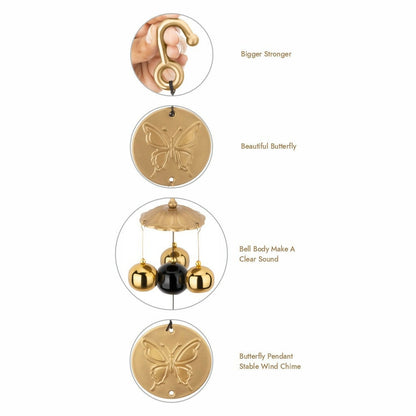 6 Bell House Decorative Hanging Wind Chimes for Home Positive Energy | Wind Chimes for Home Balcony Windows Bedroom Living Room Garden Hanging Indoor Outdoor Decoration with Sweet Sound (24 inch)